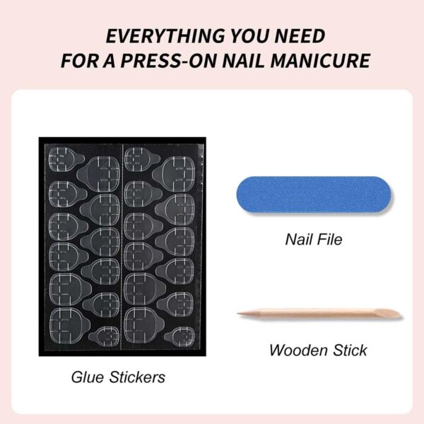 1756592701_61YL5AWFfGL._SL1200_.jpg 24Pcs Summer Beach Press on Nails Short Square White Fake Nails with Fish & Shell Design – Easy DIY Manicure Set