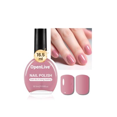 61GRSZE7bL._SL1500_.jpg 16.5ml Dusty Rose Nail Polish Large Volume Quick Drying Light Pink Nail Polish, Fast Drying and Long Lasting Color Nail Art DIY Home Manicure Gift for Women