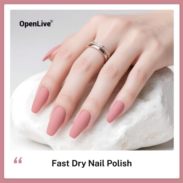 Dusty Rose Nail Polish 16.5ml – Quick Dry, Long-Lasting Light Pink Nail Color for DIY Manicure