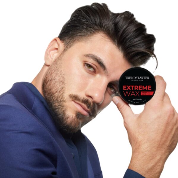 61V9rx61iIL._SL1280_.jpg TRENDSTARTER Extreme Hair Wax – Strong Hold Matte Styling Pomade, Water-Based & Flake-Free for All Hair Types (4oz)