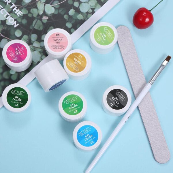 36-Color Gel Nail Polish Set for DIY Nail Art – 38PCS UV LED Gel Paint Kit with Nail Brush