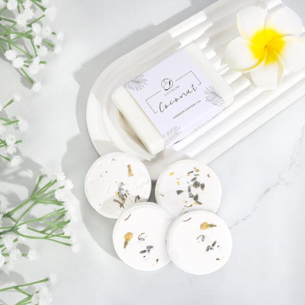 Extalow Coconut Lavender Spa Gift Set for Women – Relaxing Bath & Body Care Basket, Perfect Self-Care Gift for Mom, Sister, Wife