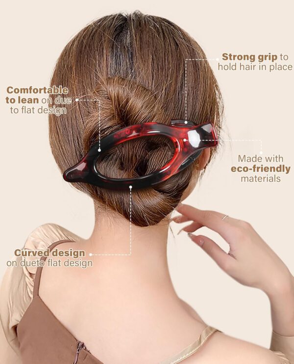 Matte French Concord Hair Clips – Strong Hold No-Slip Volume Clips for Thick & Thin Hair (6 Pack)