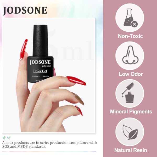 JODSONE 36-Piece Gel Nail Polish Set for Women | 32 Colors with Base & Top Coat, Matte, Glossy & Glitter Finish | Home Manicure Kit