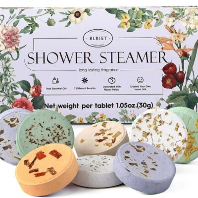 Shower Steamers Aromatherapy BLRIET 8 Pack Gifts for Women, Birthday Christmas White Elephant Gifts Stocking Stuffers for Adults Her Mom Him Home Spa Gym Natural Essential Oil Self Care Relaxation