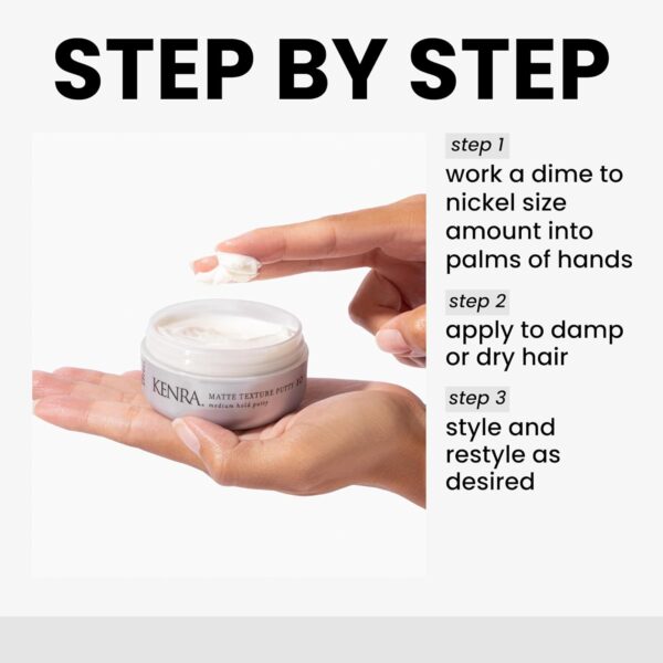 Kenra Matte Texture Putty 10 Medium Hold Hair Styler with Matte Finish, Flexible Texture, Softens & Moisturizes All Hair Types