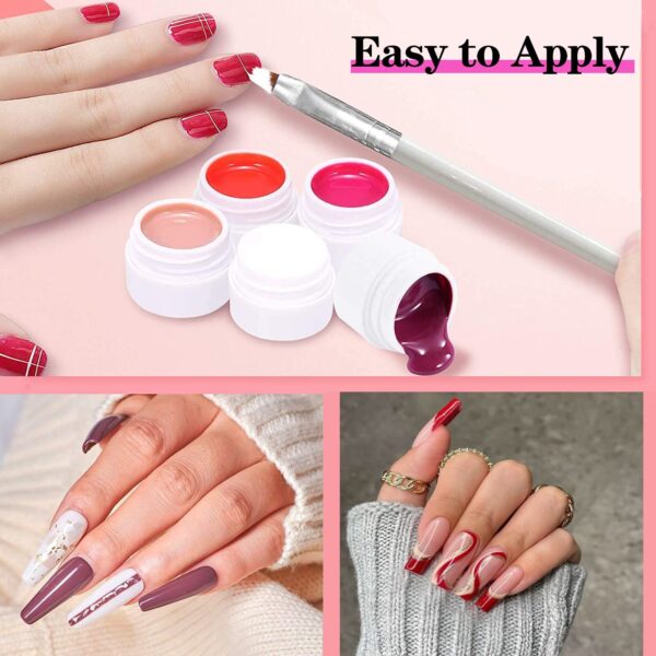 36-Color Gel Nail Polish Set for DIY Nail Art – 38PCS UV LED Gel Paint Kit with Nail Brush