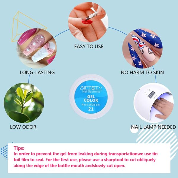 36-Color Gel Nail Polish Set for DIY Nail Art – 38PCS UV LED Gel Paint Kit with Nail Brush