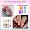 36-Color Gel Nail Polish Set for DIY Nail Art – 38PCS UV LED Gel Paint Kit with Nail Brush