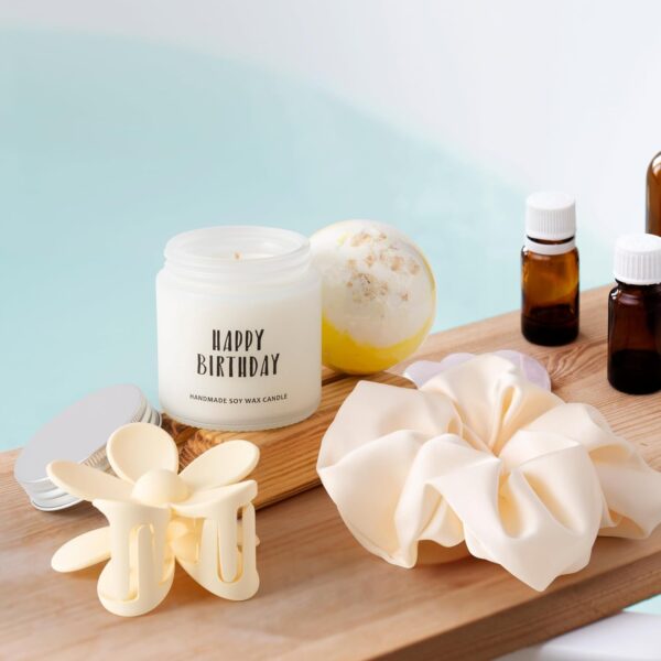 JTEWB Birthday Gift Box for Women & Teens – 7-Piece Daisy-Themed Glass Cup & Self-Care Set