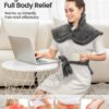 RENPHO Large Electric Heating Pad for Back, Neck & Shoulder Pain Relief – Wearable Heat Therapy with Adjustable Settings, FSA Eligible, 24"x33"