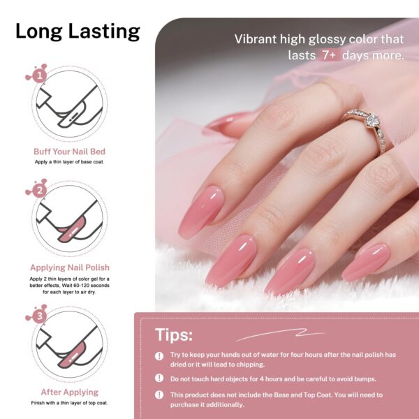 Dusty Rose Nail Polish 16.5ml – Quick Dry, Long-Lasting Light Pink Nail Color for DIY Manicure