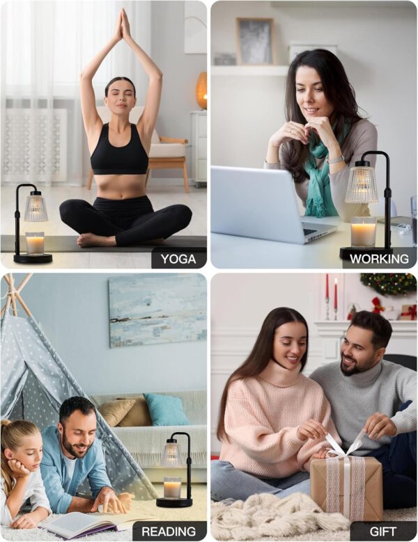 Elegant Candle Warmer Lamp with Timer ✨ Safe Wax Melt Warmer & Adjustable Dimmable Light – Cozy Home Decor & Gift