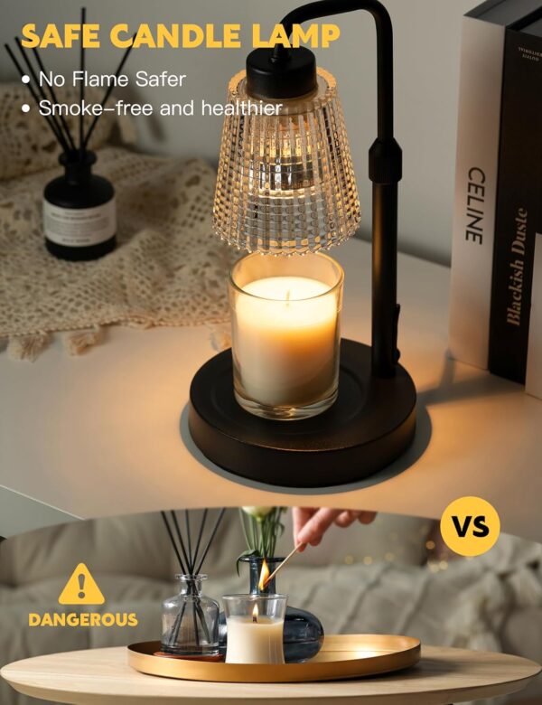Elegant Candle Warmer Lamp with Timer ✨ Safe Wax Melt Warmer & Adjustable Dimmable Light – Cozy Home Decor & Gift