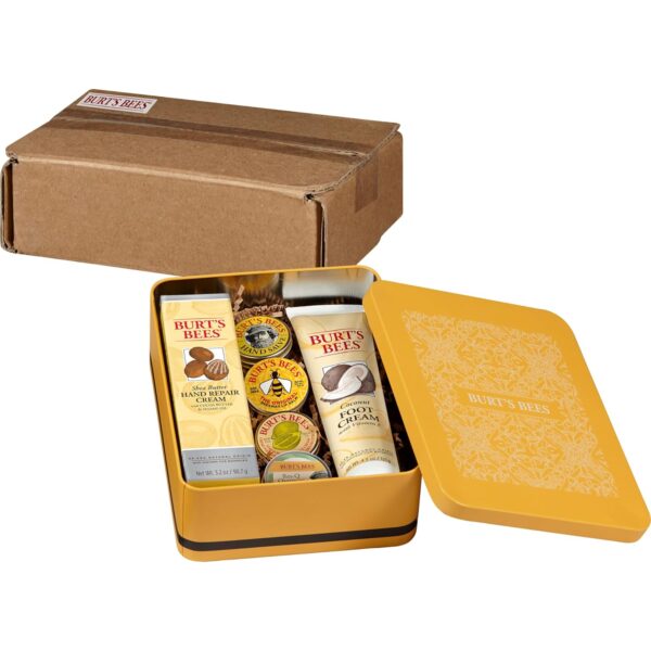 81OVPTrvw4L._SL1500_.jpg Burt’s Bees Classic Gift Set – Natural Skincare Tin with Lip Balm, Hand Creams & Foot Care