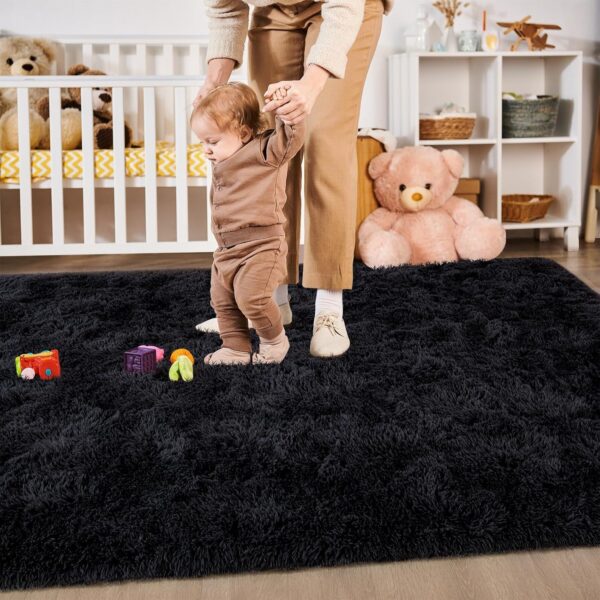 Merelax Plush Area Rug – Soft, Fluffy, Machine Washable, Non-Slip Indoor Rug for Bedroom & Living Room