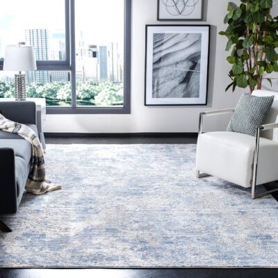 91393GSVDNS._AC_SL1500_.jpg SAFAVIEH Amelia Collection Area Rug - 8' x 10', Grey & Blue, Modern Abstract Design, Non-Shedding & Easy Care, Ideal for High Traffic Areas in Living Room, Bedroom (ALA705F)