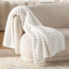Bedsure Ultra Soft White Fleece Throw Blanket – Cozy & Plush for Couch, Dorm, Bedroom, Gift for Women & Men, 50x60 Inches