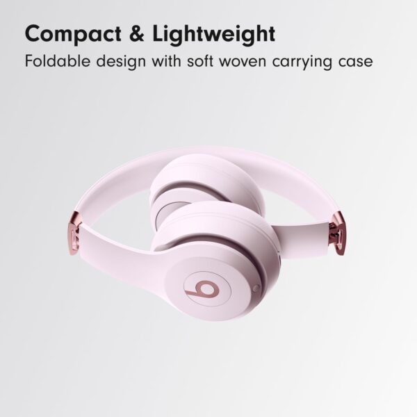 Beats Solo 4 Wireless Bluetooth Headphones – Stylish On-Ear Design, 50-Hour Battery, Premium Sound – Apple & Android Compatible (Cloud Pink)