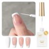 GAOY White Swirl Gel Nail Polish Art Liner, 12ml Classic Color Nail Paint Design with Thin Brush, UV Light Cure for DIY French Manicure at Home