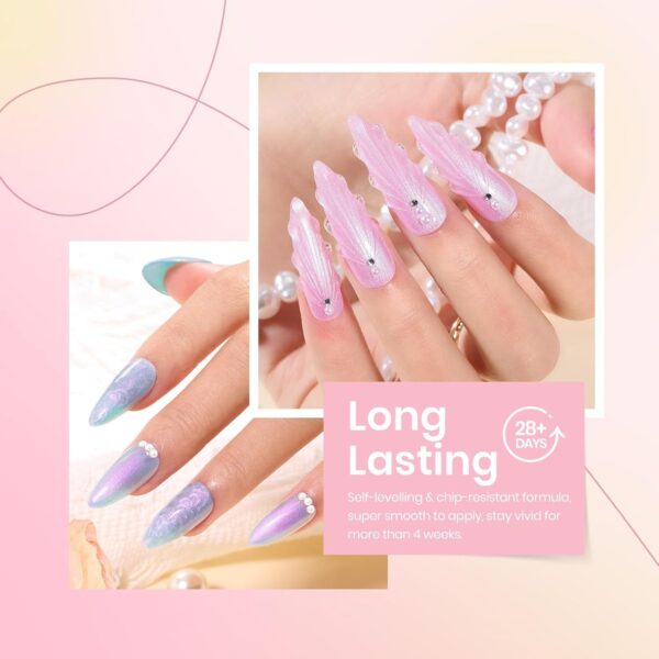 Beetles Mermaid Pearl Gel Nail Polish Set – 6 Shimmer Pearl Colors for DIY Nail Art & Salon-Quality Manicure