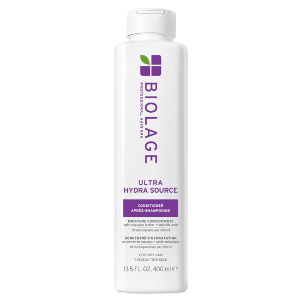 Biolage Ultra Hydra Source Conditioner - Intensely Condition, For Very Dry, Thick, Coarse Hair, Infused with Micro-dosed with Cupuaçu Butter & Salicylic Acid