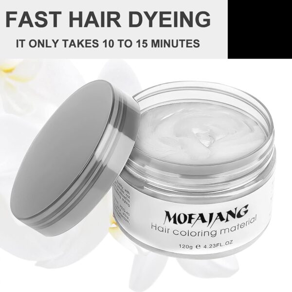 White Temporary Hair Wax Washable Hair Color Styling Mud for Kids, Teens & Adults