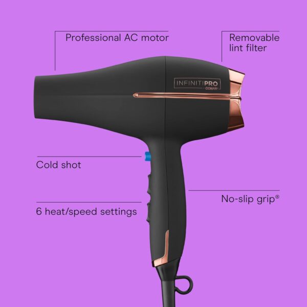 61GJUQtDNPL._AC_SL1500_.jpg INFINITI PRO by Conair 1875W Professional Hair Dryer with Ionic & Ceramic Technology – Diffuser, Concentrator & Cold Shot for Smooth, Shiny Hair