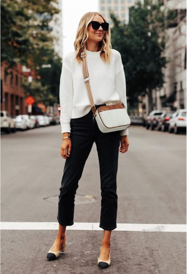 Quilted Vegan Leather Crossbody Bag for Women – Small Shoulder Purse with Wide Strap