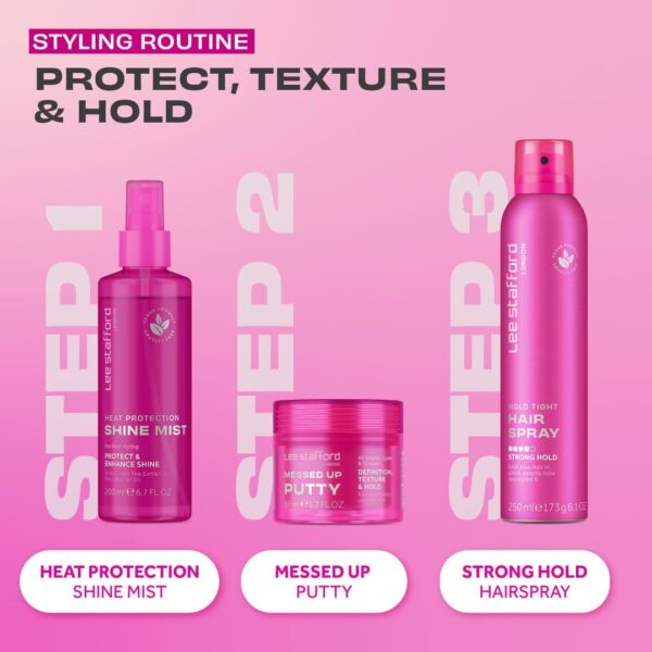 Lee Stafford Messed Up Hair Putty – Lightweight Pomade Wax for Texturizing, Sculpting & Firm Hold Styling