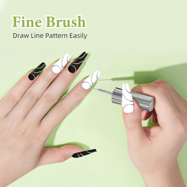 61Qk0Vd-hqL._SL1500_.jpg Gel Nail Art Polish Set – 4 Colors with Built-In Precision Brush for French Tips & Nail Designs