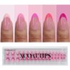 BTArtboxnails Nail Tips Builder Gel Set Pink French Tip Press On Nails