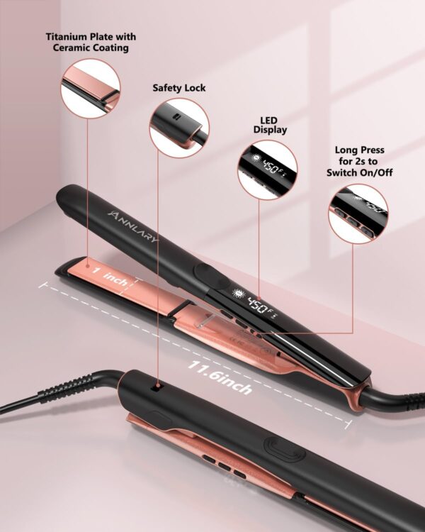 61caBGDk9aL._AC_SL1500_.jpg 2-in-1 Hair Straightener & Curler – Titanium Ceramic Flat Iron, Ionic Technology for Smooth, Shiny Hair