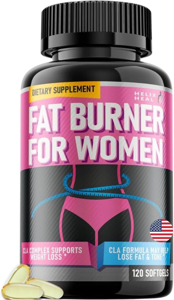Belly Fat Burner for Women - Weight Loss Pills for Women Stomach Fat | CLA Softgels | Appetite Suppressant & Metabolism Booster | Bloating Relief & Natural Support - Keto Diet Pills 120 Softgels