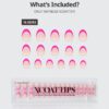 BTArtboxnails XCOATTIPS Pastel French Tip Press On Nails 160pcs Extra Short Almond Gel Nail Extensions