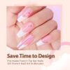 61pgpyD-9eL._SL1500_.jpg BTArtbox 150 Pcs French Tip Press On Nails with Builder Gel & Portable Nail Lamp – 3-in-1 X-Coat Nail Extension Kit