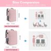 Taygeer Travel Backpack for Women – Carry-On Laptop Backpack with USB Charging Port & Shoe Compartment, Pink