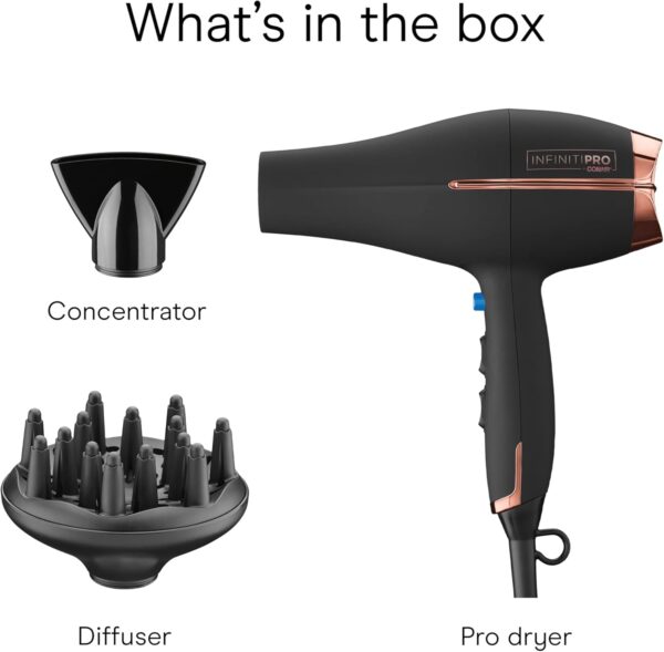 61t2xltcvTL._AC_SL1500_.jpg INFINITI PRO by Conair 1875W Professional Hair Dryer with Ionic & Ceramic Technology – Diffuser, Concentrator & Cold Shot for Smooth, Shiny Hair