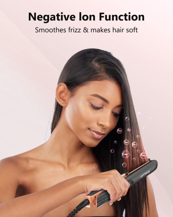 61uDAuFbDpL._AC_SL1500_.jpg 2-in-1 Hair Straightener & Curler – Titanium Ceramic Flat Iron, Ionic Technology for Smooth, Shiny Hair