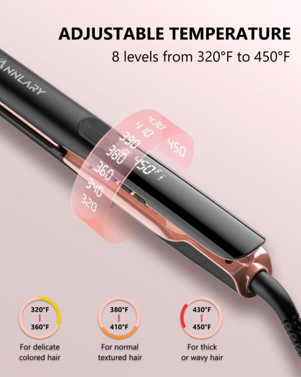 61zO7xkERCL._AC_SL1500_.jpg 2-in-1 Hair Straightener & Curler – Titanium Ceramic Flat Iron, Ionic Technology for Smooth, Shiny Hair