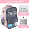 Taygeer Travel Backpack for Women – Carry-On Laptop Backpack with USB Charging Port & Shoe Compartment, Pink