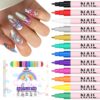 711uDW3jVDL._SL1500_.jpg EBANKU 12 Colors Nail Art Pens Set, 3D 0.7MM Nail Polish Pens Quick-Drying Nail Art Acrylic Paint Nail Point Dotting Liner Pen Tools for Home & Salon Nail DIY