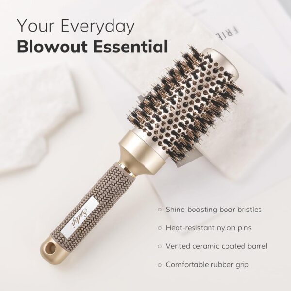 713V7rQZMoL._SL1500_.jpg Professional Round Hair Brush – Nano Ceramic & Ionic Hair Styling Brush with Boar Bristles for Curling, Straightening & Volume