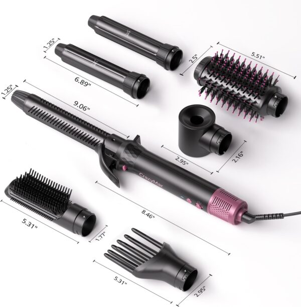 716DIPsy4VL._AC_SL1500_.jpg 7-in-1 Hair Dryer Brush & Hot Air Styler – Fast Drying Blow Dryer, Curling & Volumizing Tool (Blush Pink)