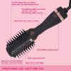 4-in-1 Ionic Blow Dryer Brush & Volumizer – Lightweight Titanium Hot Air Brush for Smooth, Frizz-Free Styling