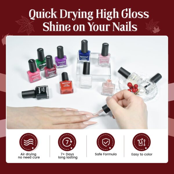 12-Piece Nail Polish Kit with 10 Colors + Base & Top Coat – Fast-Drying, Vibrant Shades | Perfect Gift for Women