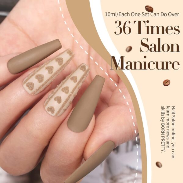 717wdv3zrfL._SL1500_.jpg Born Pretty Nude Brown Gel Nail Polish Set – 6 Neutral Colors for All Seasons