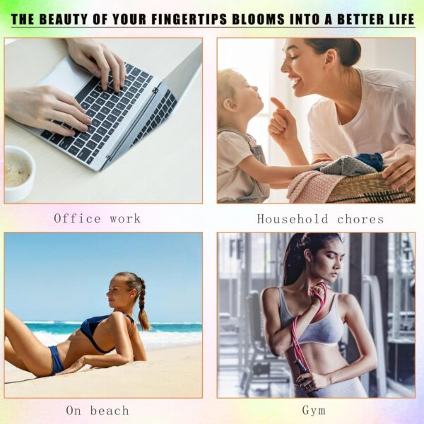 Short Almond Floral Press-On Nails – Full-Cover Fall Glue-On Fake Nails for Women