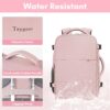 Taygeer Travel Backpack for Women – Carry-On Laptop Backpack with USB Charging Port & Shoe Compartment, Pink