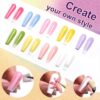 Gradient Ombre Gel Nail Polish Set – 9 Bright Colors with Sponges & Tools for DIY Aura Nails, French Manicure & Nail Art